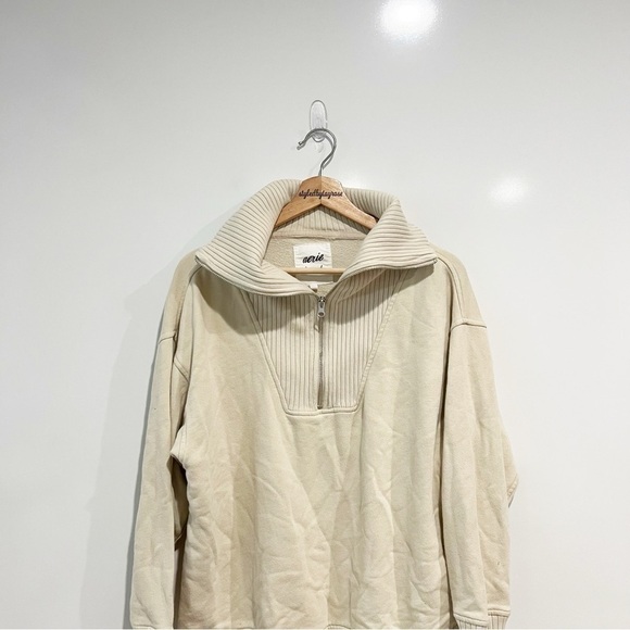 Aerie Down To Earth Quarter Zip Sweatshirt - Picture 9 of 9
